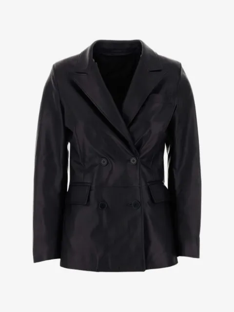 Santoro double-breasted leather blazer