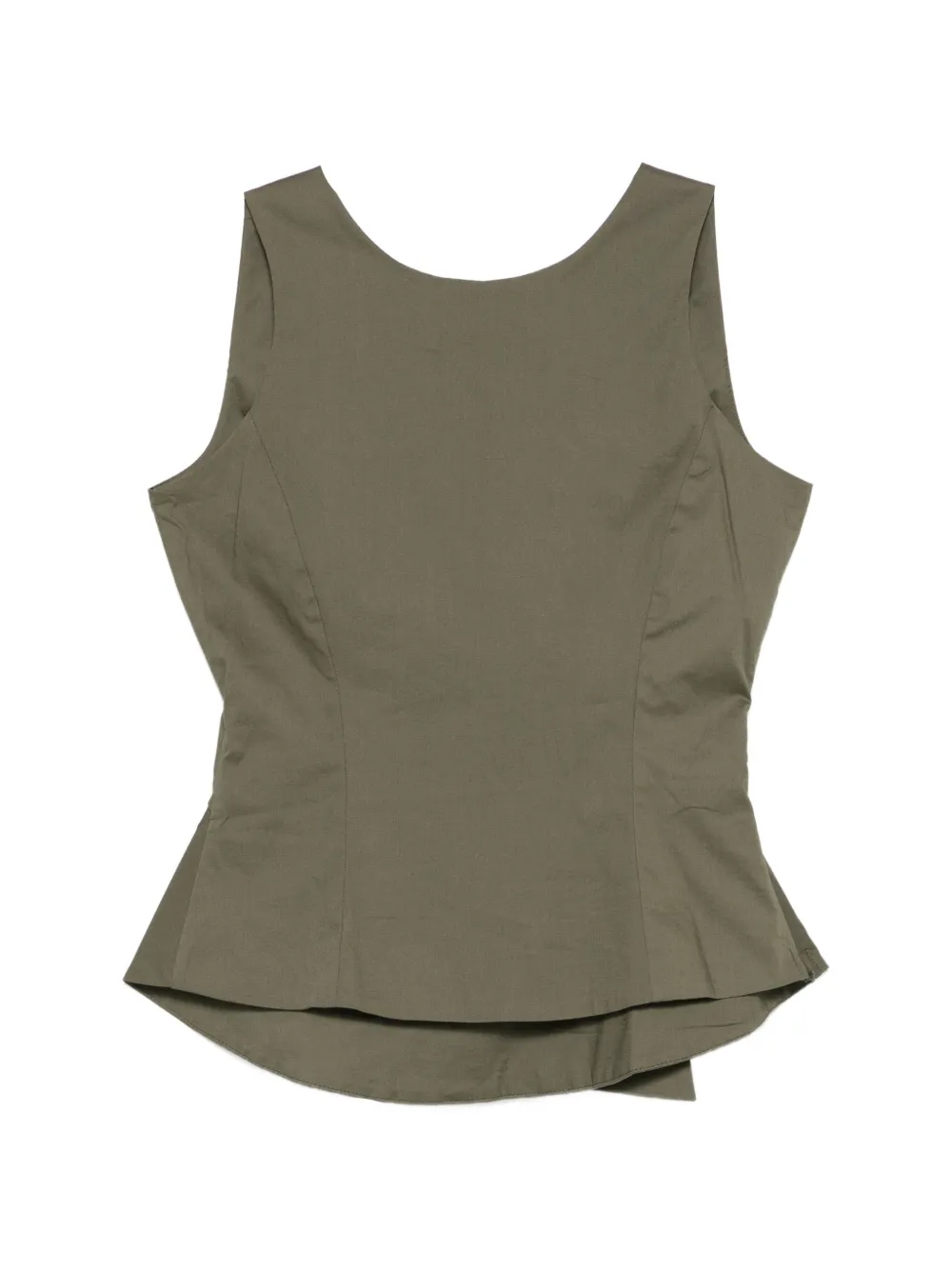 MOUTAKI bow-detail peplum blouse - Verde
