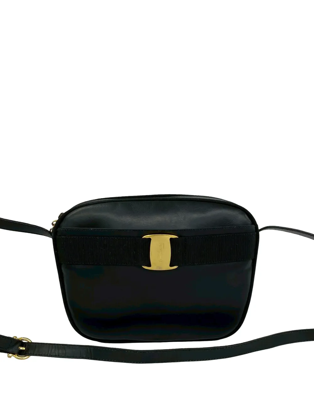 Ferragamo Pre-Owned 2010-2026 Leather Vara Bow crossbody bag - Nero