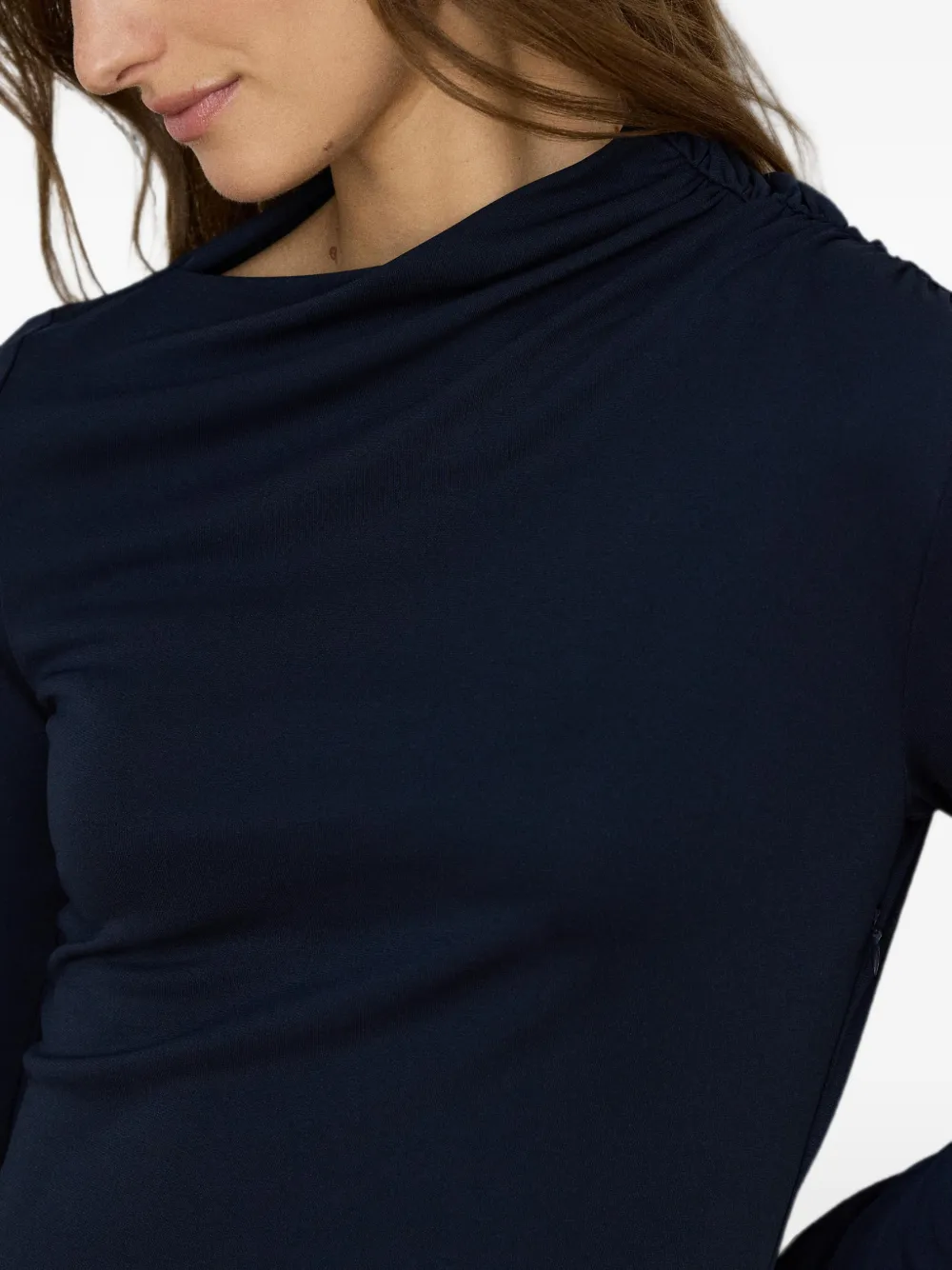 Lauren Ralph Lauren Yamilla gedrapeerde midi-jurk Blauw