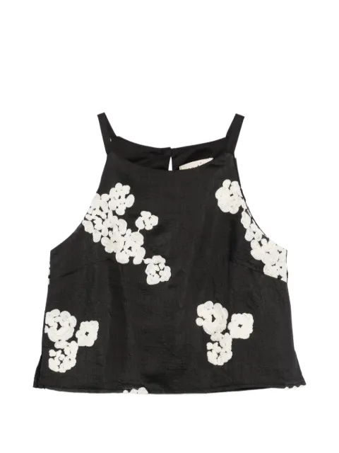 MOUTAKI floral-embroidered sleeveless blouse
