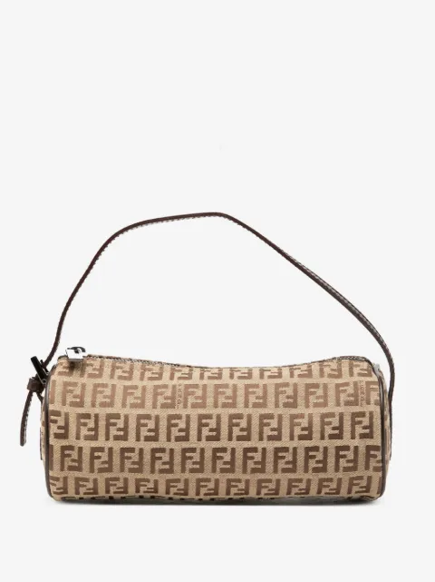 Fendi Pre-Owned 20th Century Zucchino Barrel Pochette Handtasche aus Canvas