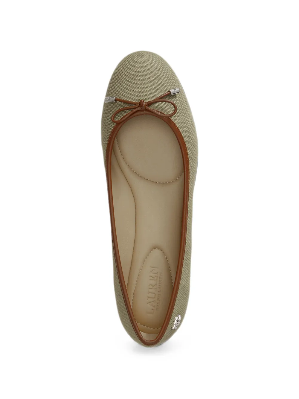 Lauren Ralph Lauren Jayna bow-detail ballet flats Groen