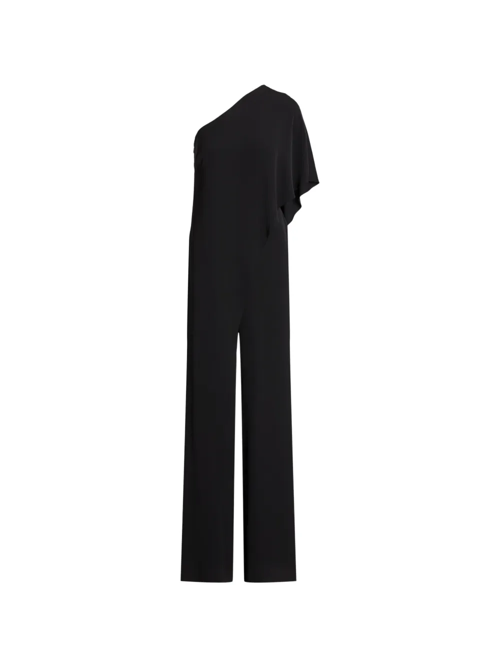 Lauren Ralph Lauren one-shoulder cape jumpsuit - Nero