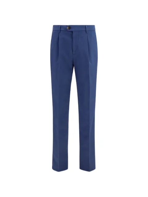 Brunello Cucinelli pleated garment-dyed trousers