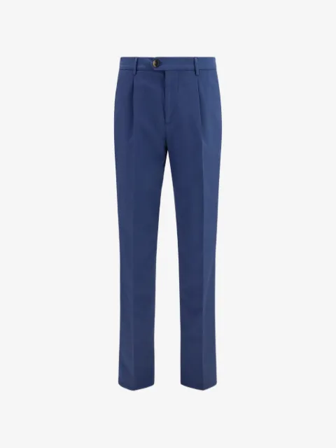 Brunello Cucinelli pleated garment-dyed trousers