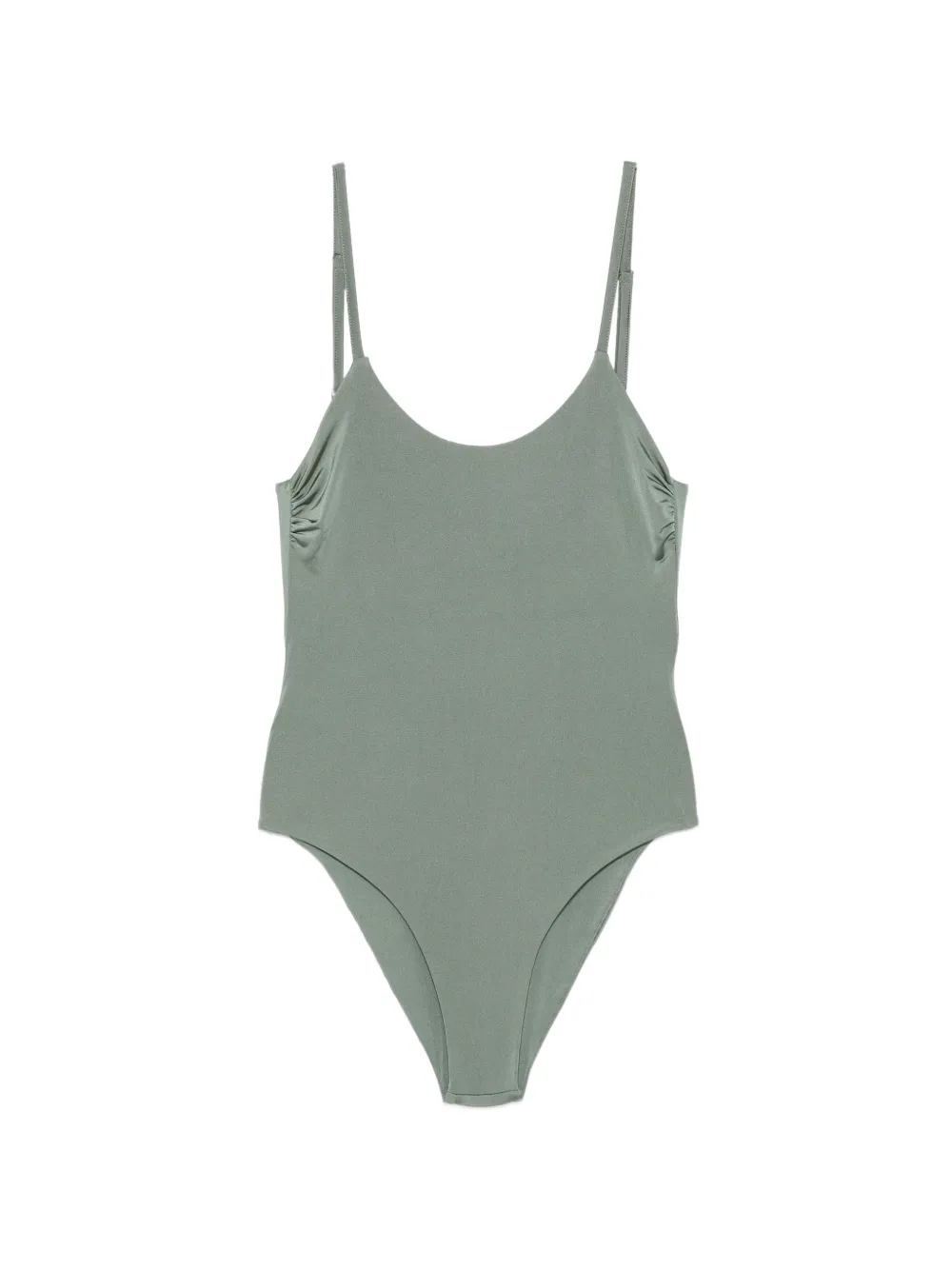MOUTAKI scoop-neck ruched swimsuit - Verde