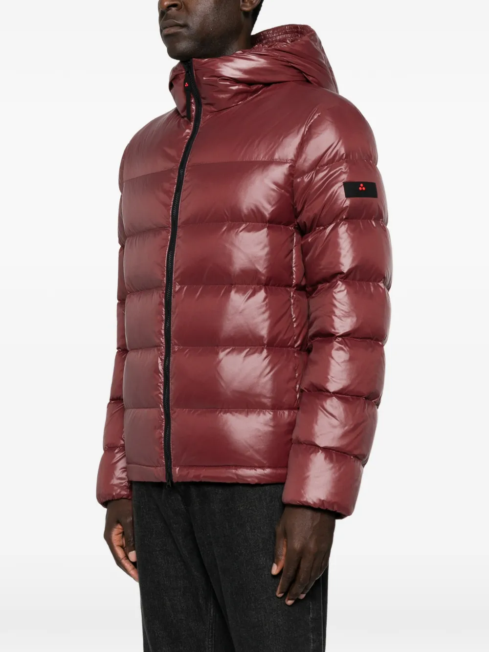 Peuterey Gewatteerd donsjack met capuchon Rood