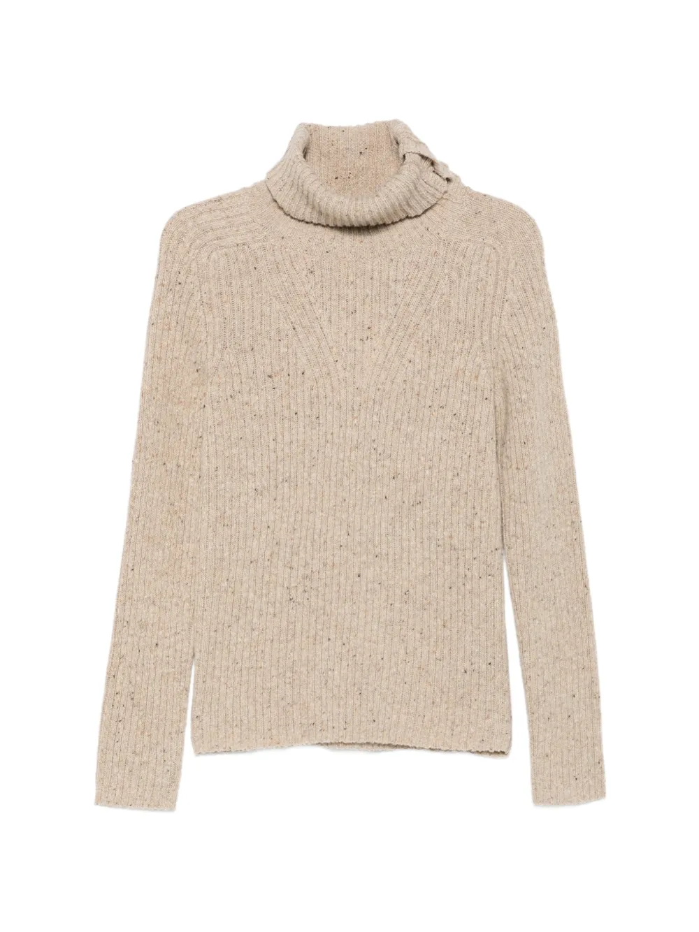 Soeur Joey ribbed-knit roll-neck sweater - Nude