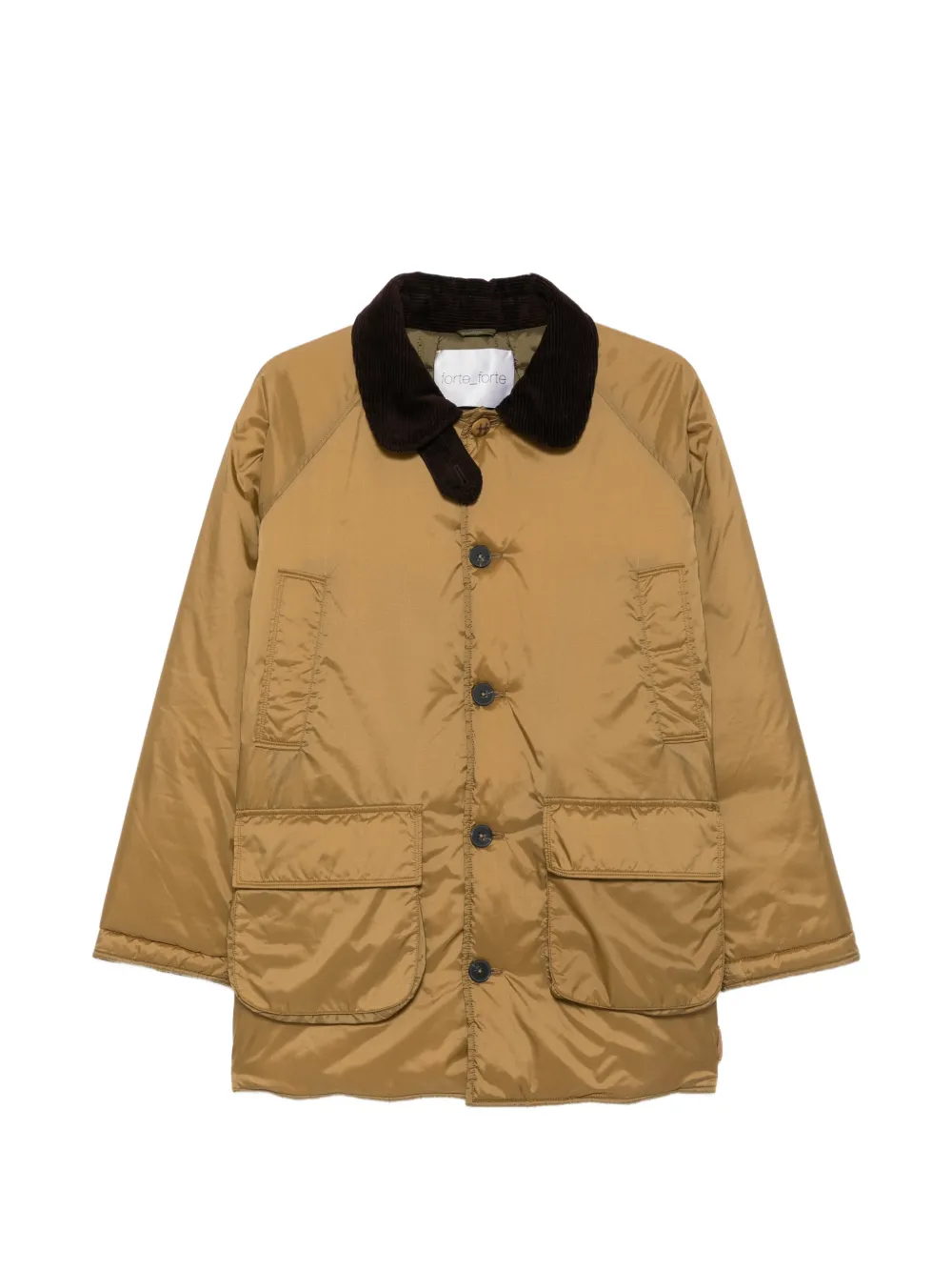 Forte Forte corduroy-collar button-up coat - Toni neutri