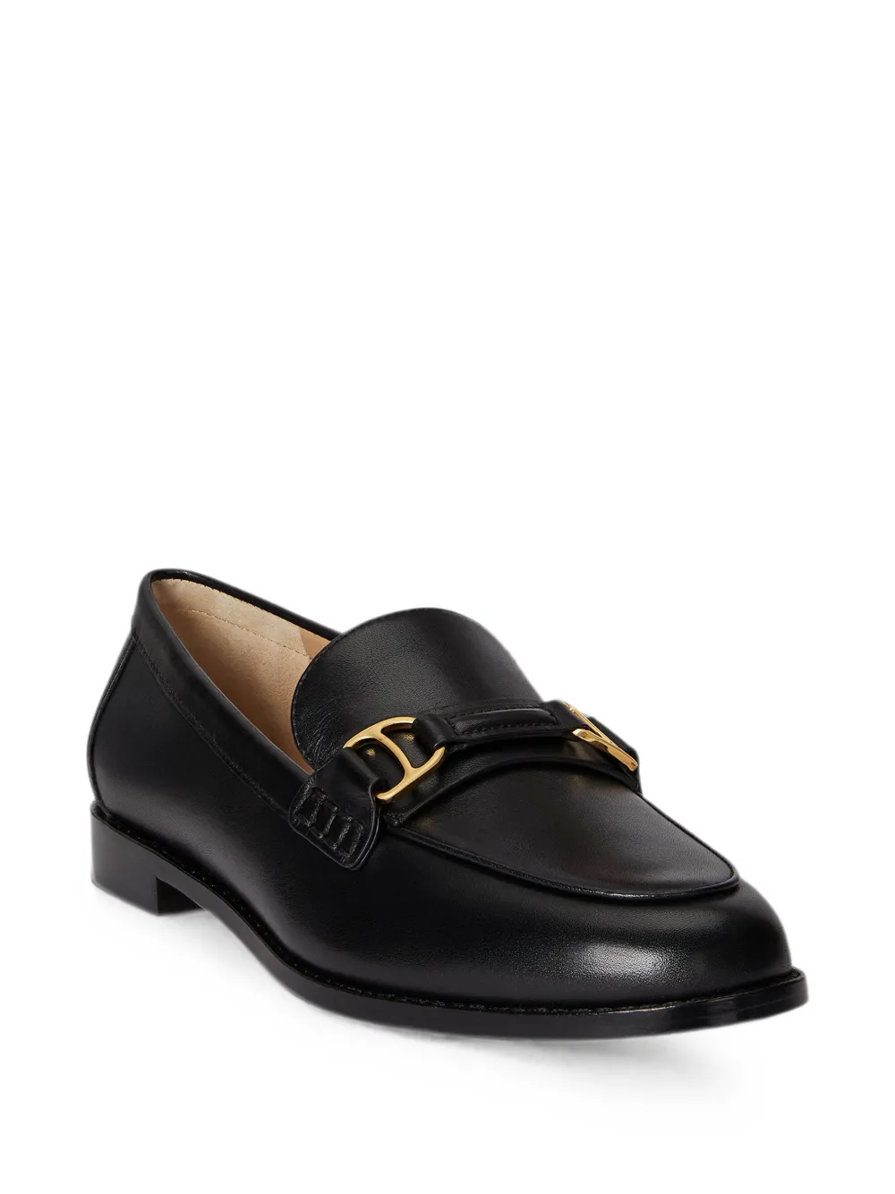 Lauren Ralph Lauren Tasha D-ring leather loafers Zwart