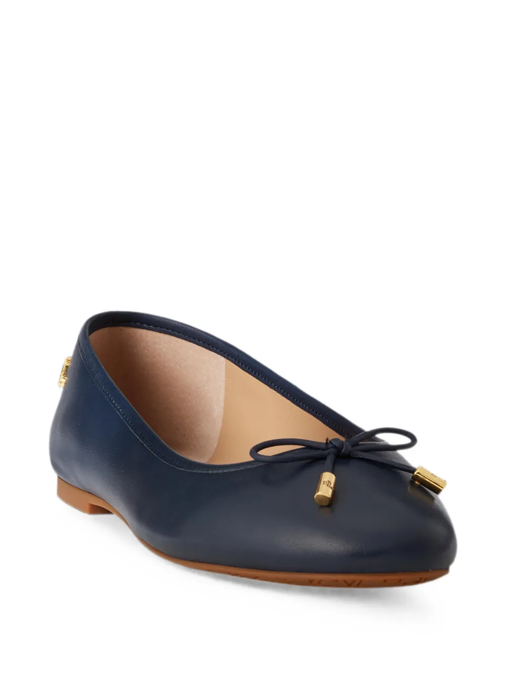 Lauren Ralph Lauren Jayna bow-detail ballet flats Blauw