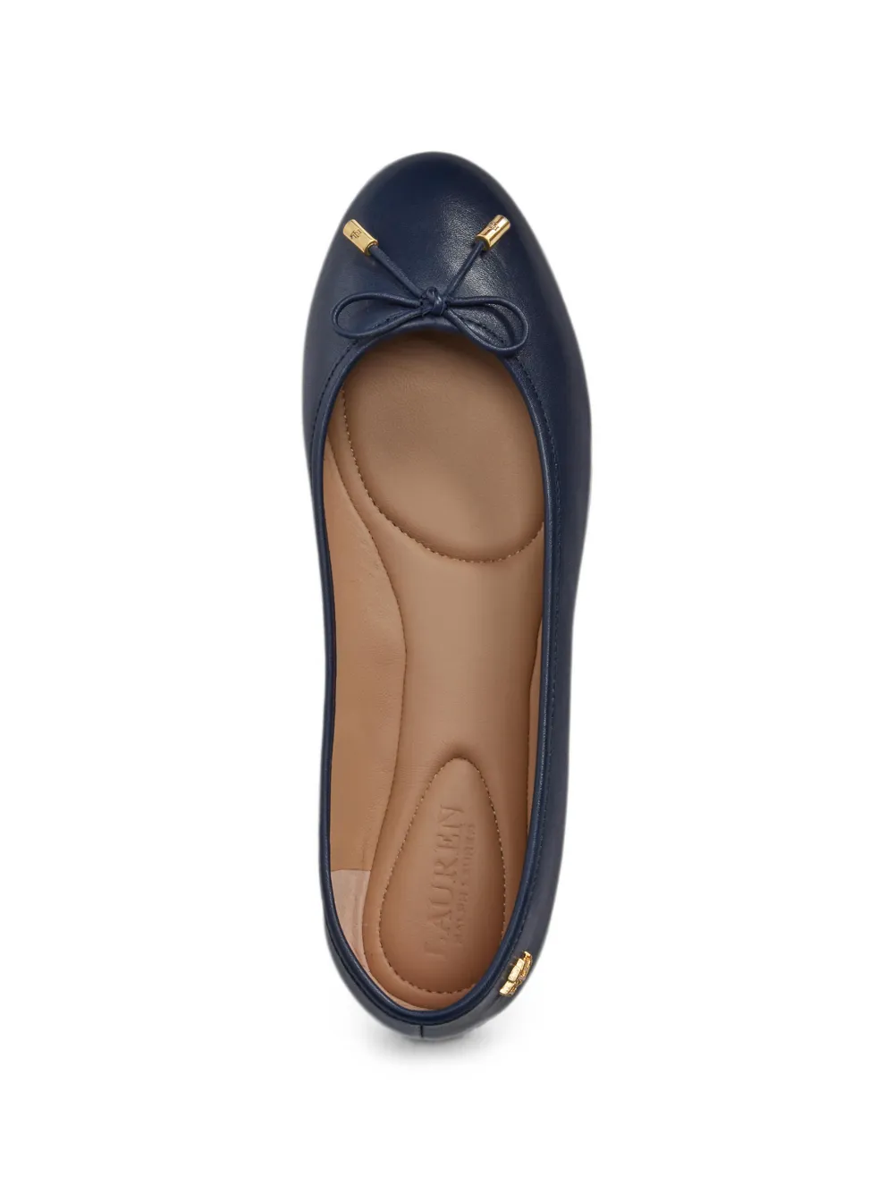 Lauren Ralph Lauren Jayna bow-detail ballet flats Blauw