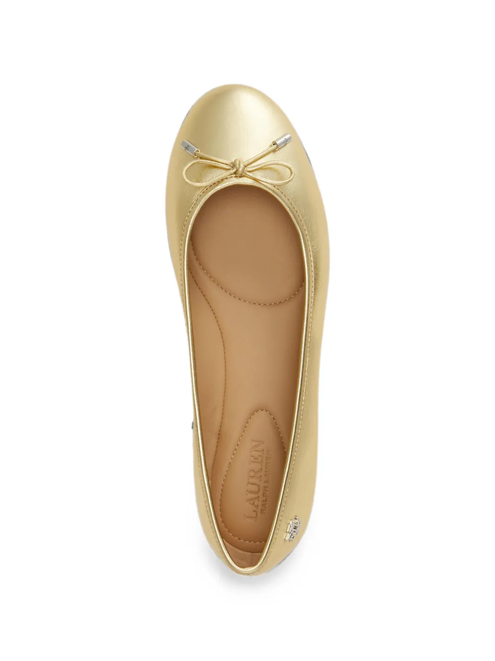 Lauren Ralph Lauren Jayna bow-detail ballet flats Goud