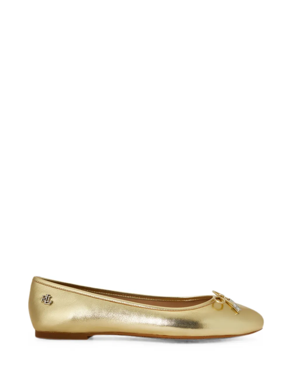 Lauren Ralph Lauren Jayna bow-detail ballet flats - Oro