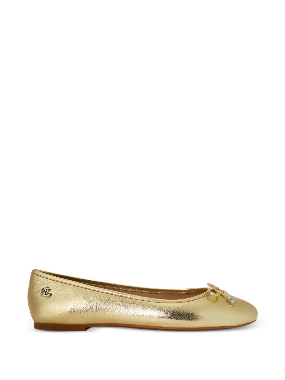 Lauren Ralph Lauren Jayna bow-detail ballet flats - Oro