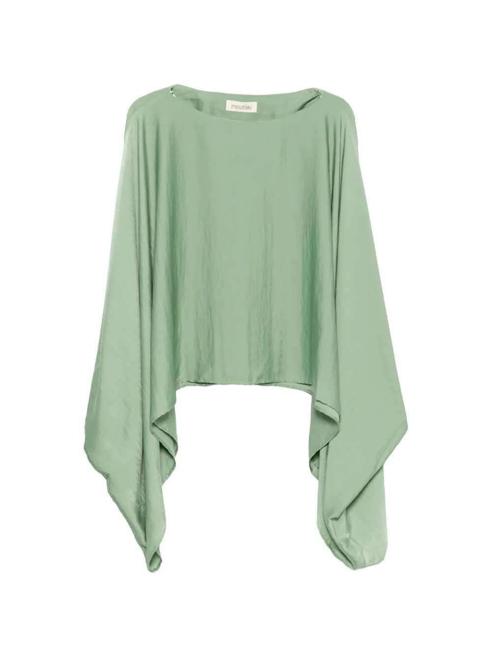 MOUTAKI boat-neck cape-style blouse - Verde