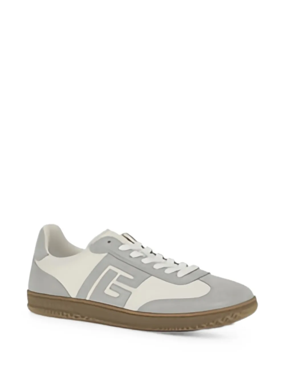 Balmain Swan suede-panelled sneakers Beige