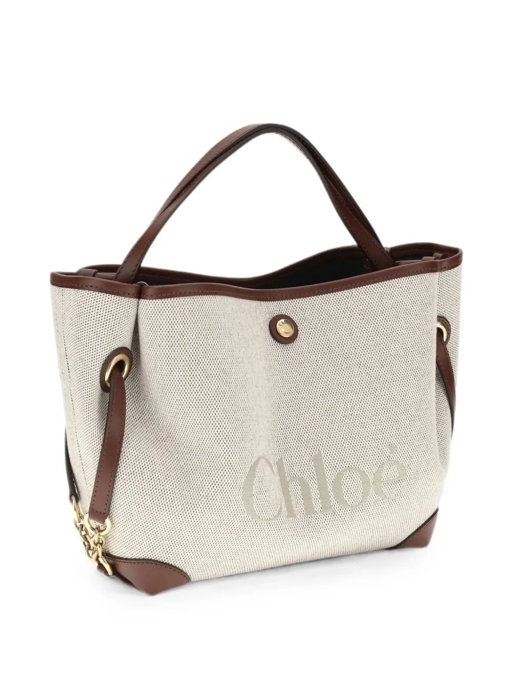 Chloé Clover shopper met logoprint Beige