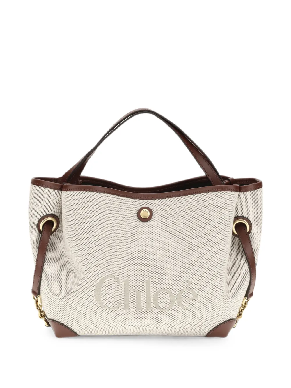 Chloé Clover shopper met logoprint Beige