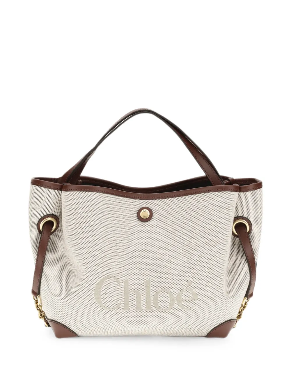 Chloé Clover shopper met logoprint Beige