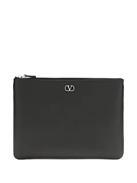 Valentino Garavani VLogo Signature grained leather clutch bag