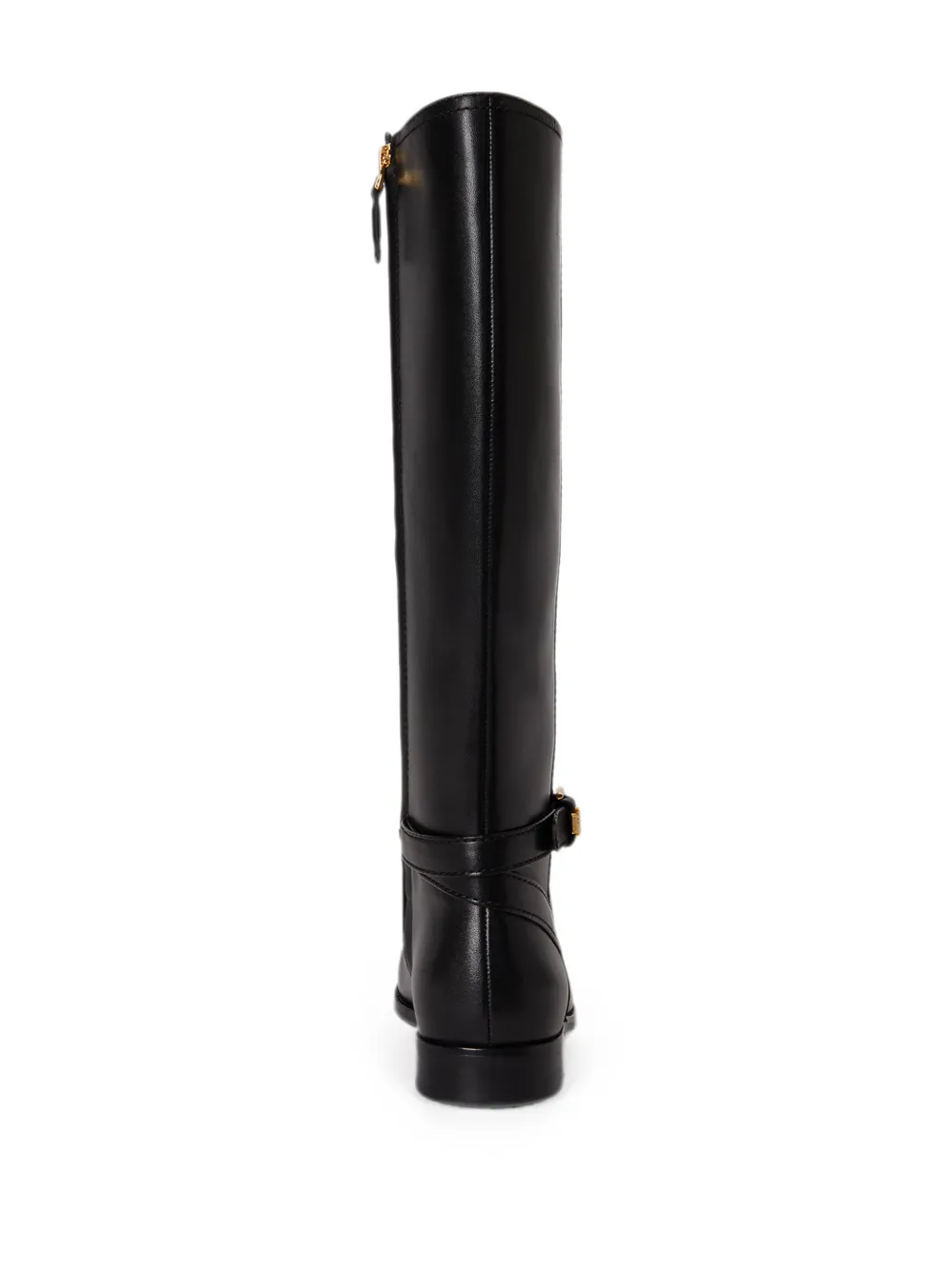 Lauren Ralph Lauren Brooke buckled leather boots Zwart