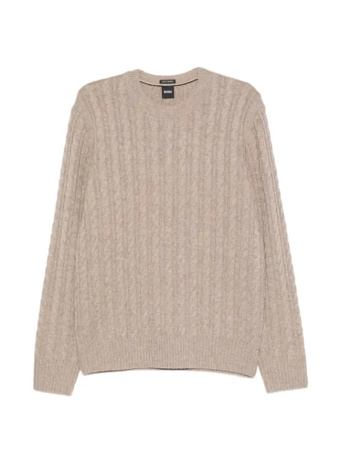 BOSS cable-knit sweater