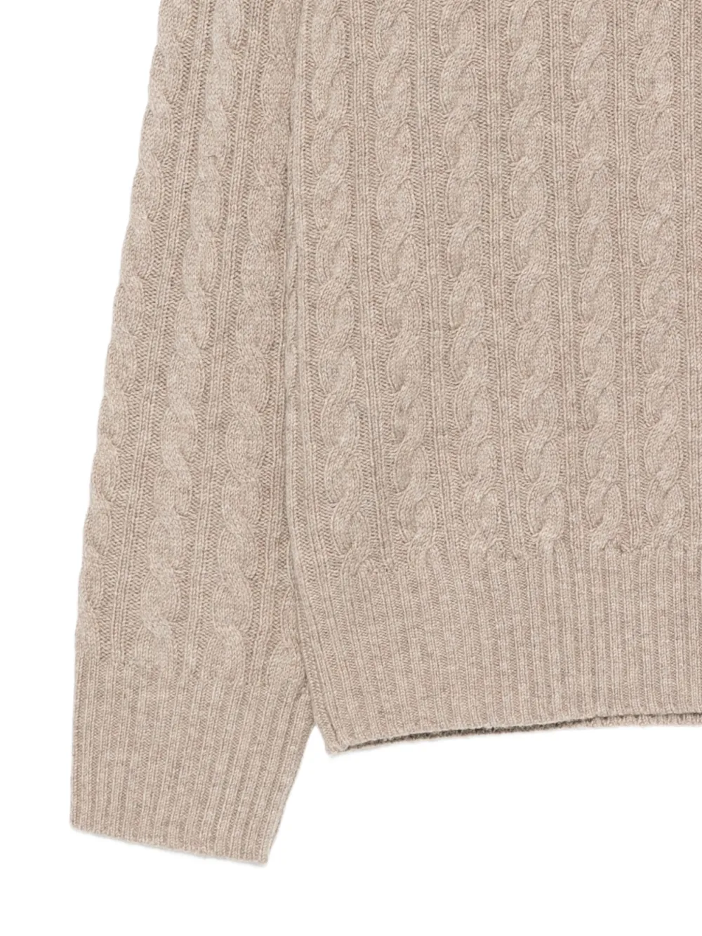 BOSS cable-knit sweater Beige