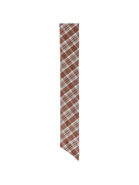 YERSE foulard en soie à carreaux