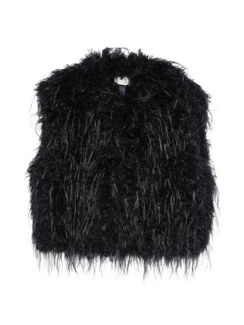 Forte Forte veste sans manches à effet plumes
