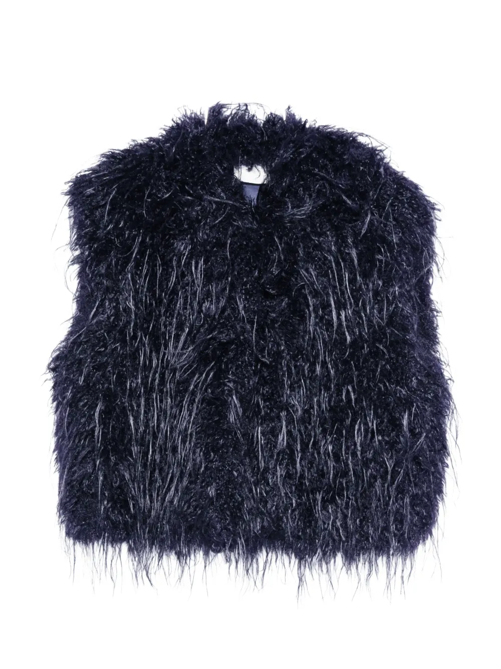 Forte Forte veste sans manches à effet plumes - Noir Forte Forte veste sans manches à effet plumes - Noir