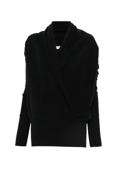 7 For All Mankind wrap-style ribbed-trim sweater