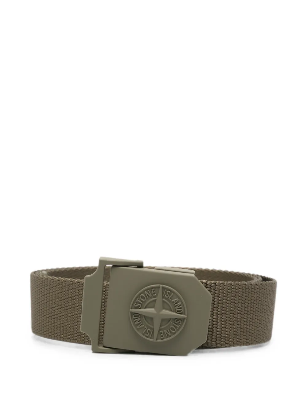 Stone Island logo-plaque belt - Verde