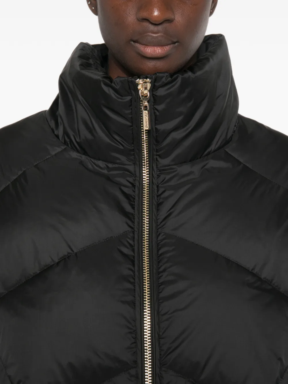 TWINSET Gewatteerd donsjack met ritsmouwen Zwart