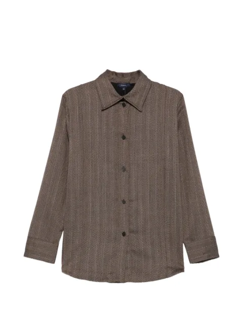 Soeur Lisbonne herringbone-pattern pinstripe shirt
