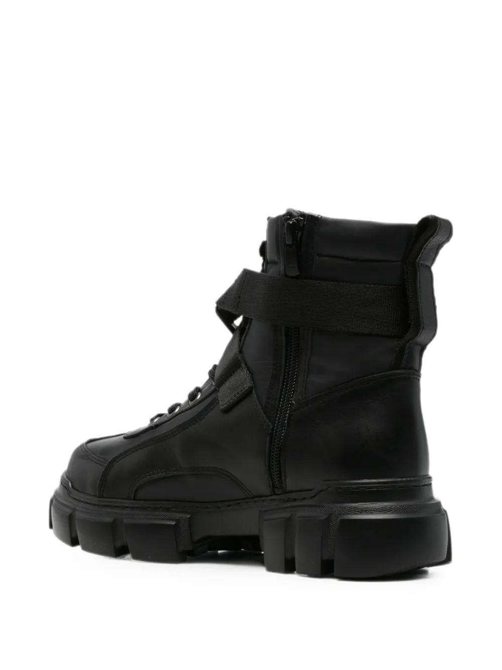 SERGIO MORETTI FIRENZE buckle-fastening panelled ankle boots Zwart