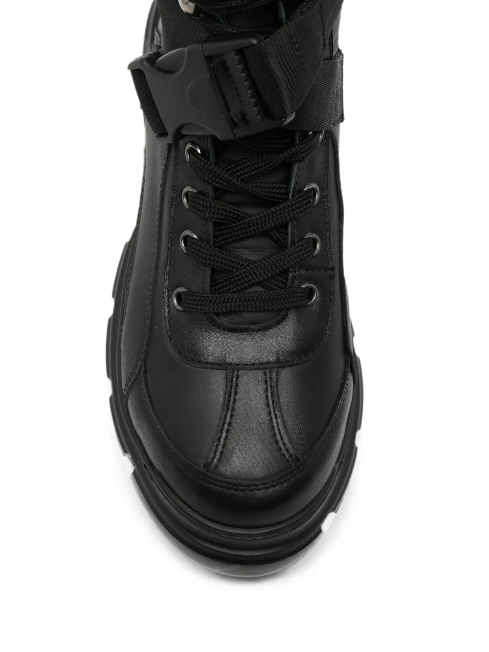 SERGIO MORETTI FIRENZE buckle-fastening panelled ankle boots Zwart