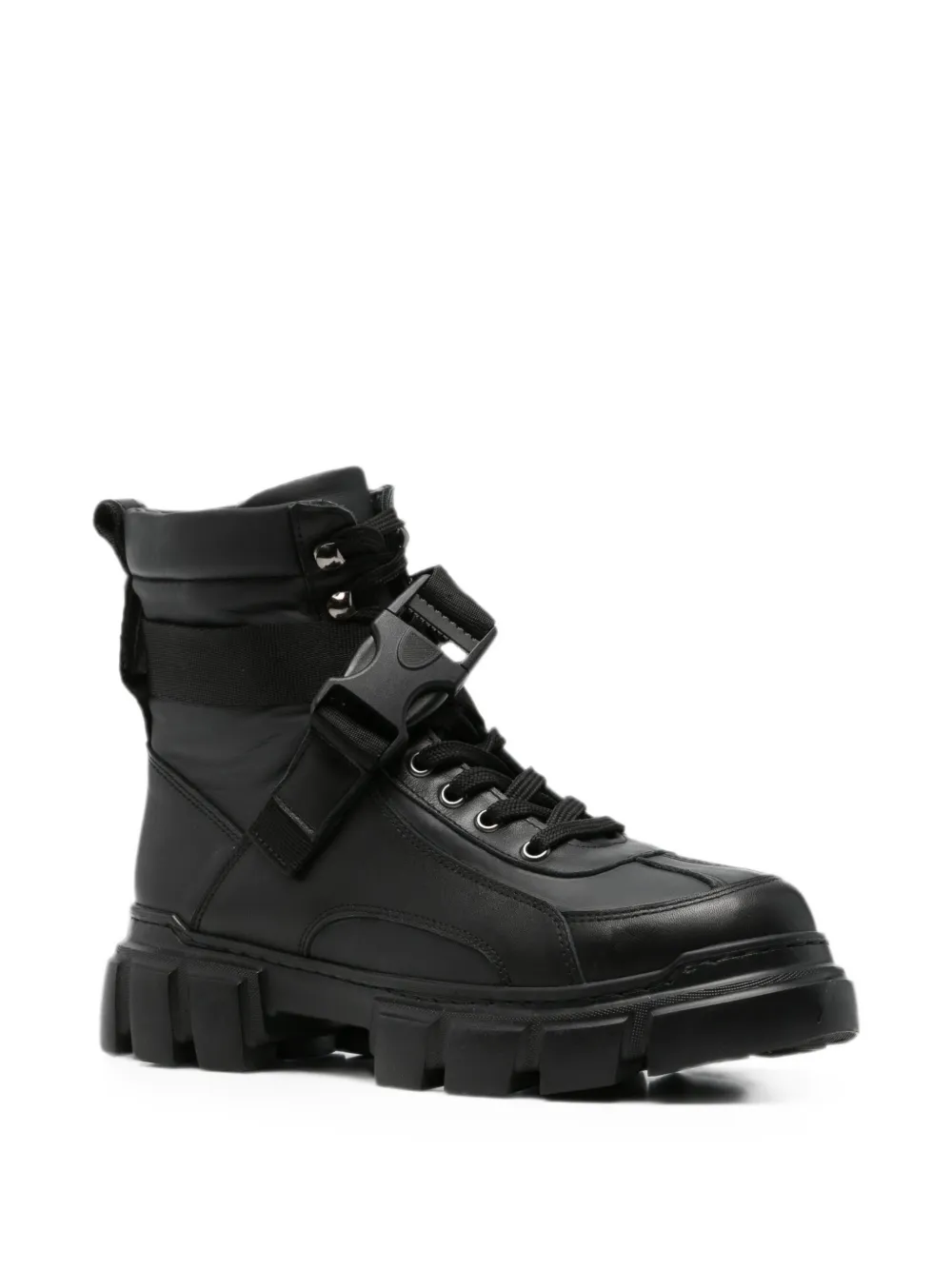 SERGIO MORETTI FIRENZE buckle-fastening panelled ankle boots Zwart