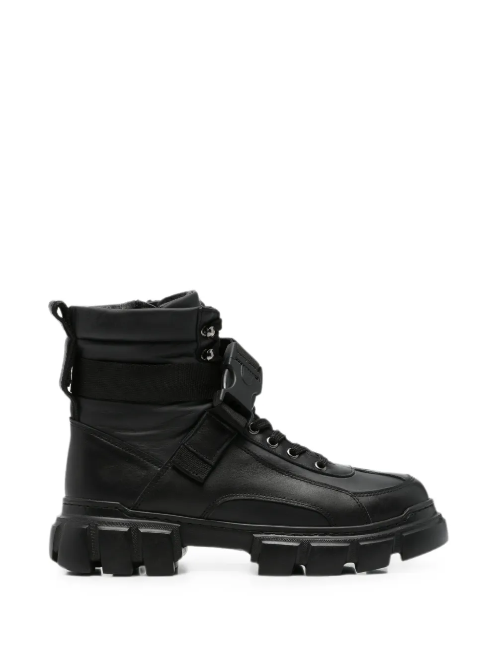 SERGIO MORETTI FIRENZE buckle-fastening panelled ankle boots Zwart