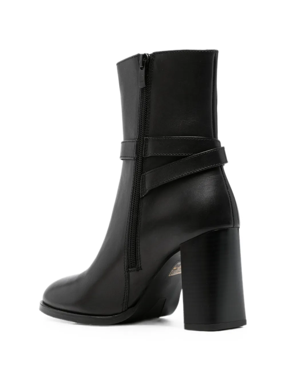 SERGIO MORETTI FIRENZE leather ankle boots Zwart