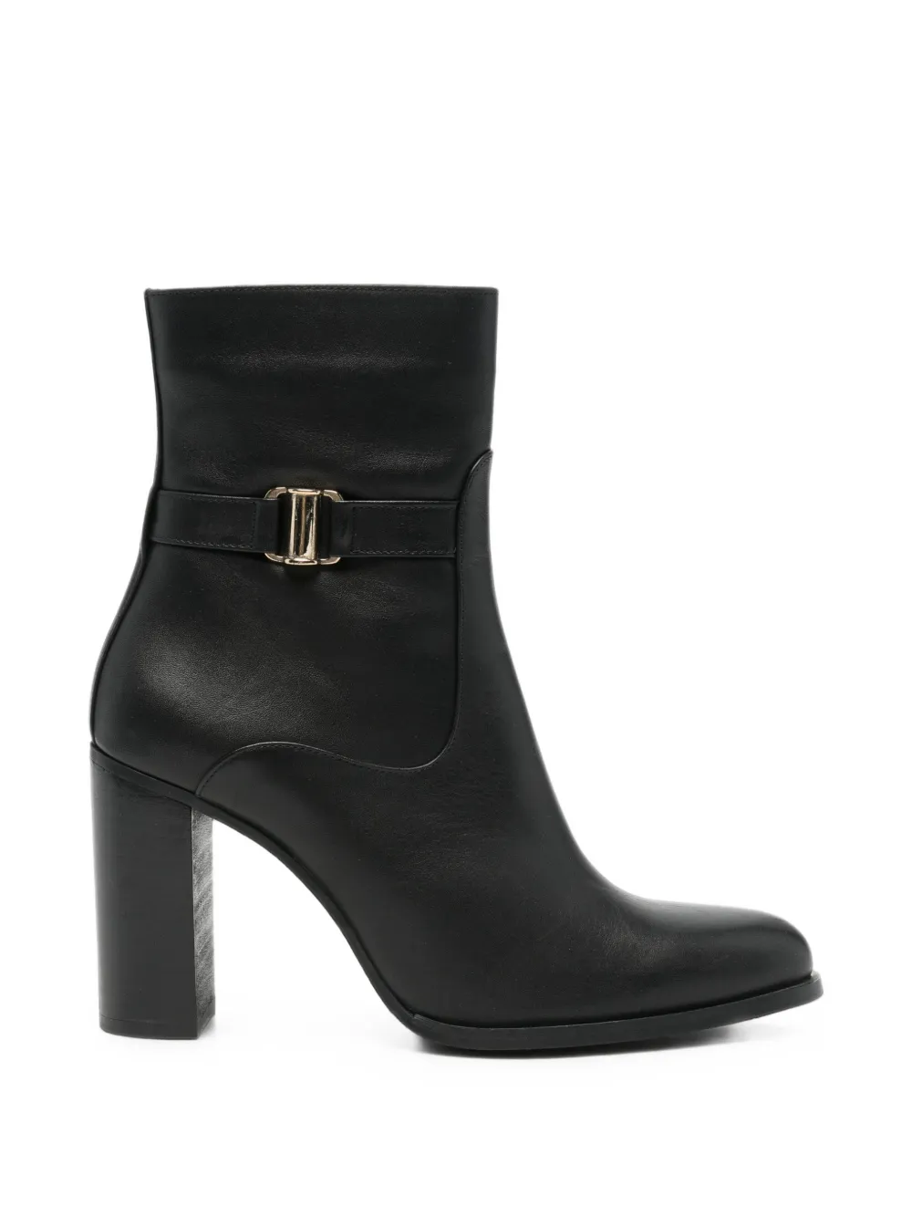 SERGIO MORETTI FIRENZE buckle-detail leather ankle boots Zwart