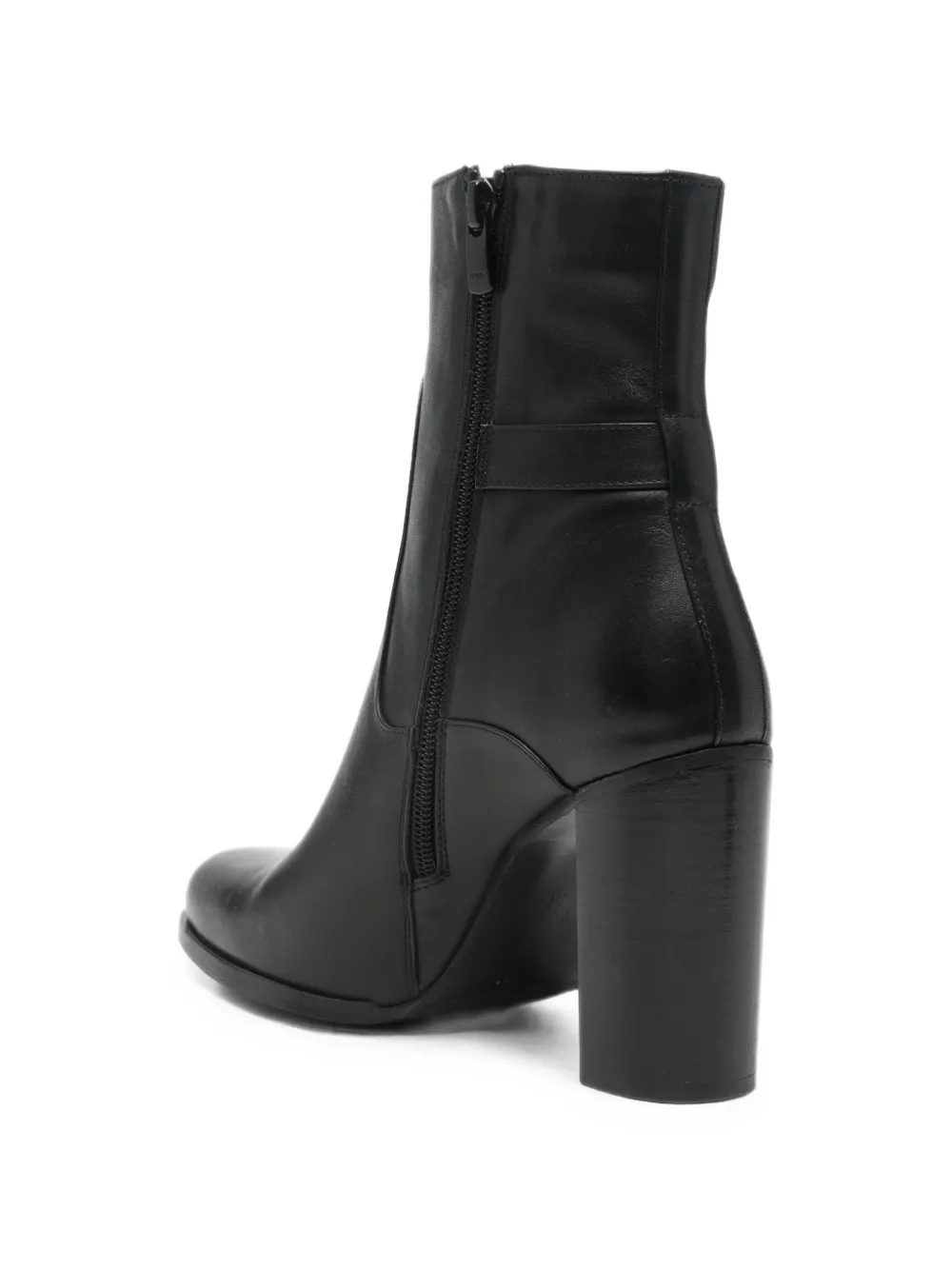 SERGIO MORETTI FIRENZE buckle-detail leather ankle boots Zwart