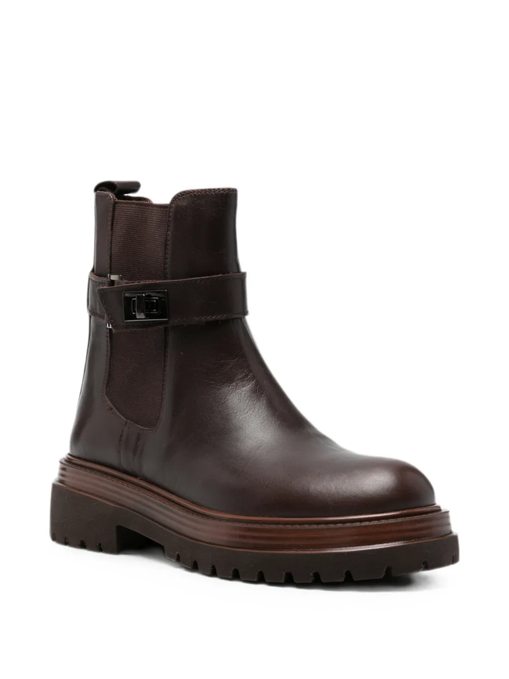  Sergio Moretti Firenze Buckle-strap Chelsea Boots - Marrón 