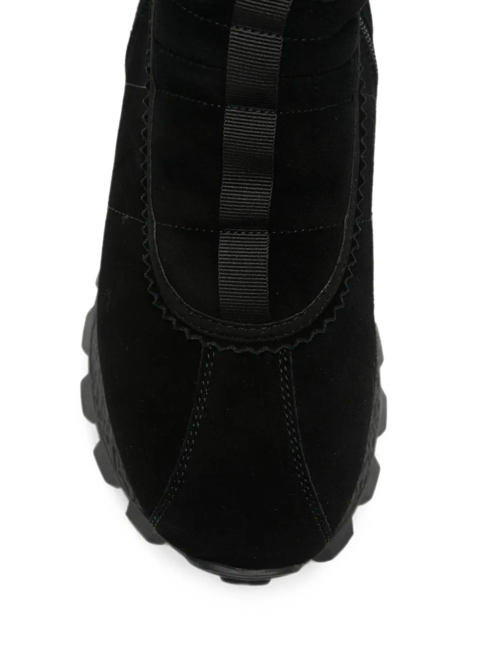 SERGIO MORETTI FIRENZE shearling-trim chunky sneakers Zwart