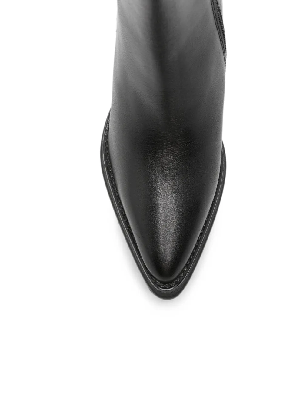 SERGIO MORETTI FIRENZE pointed-toe block-heel ankle boots Zwart