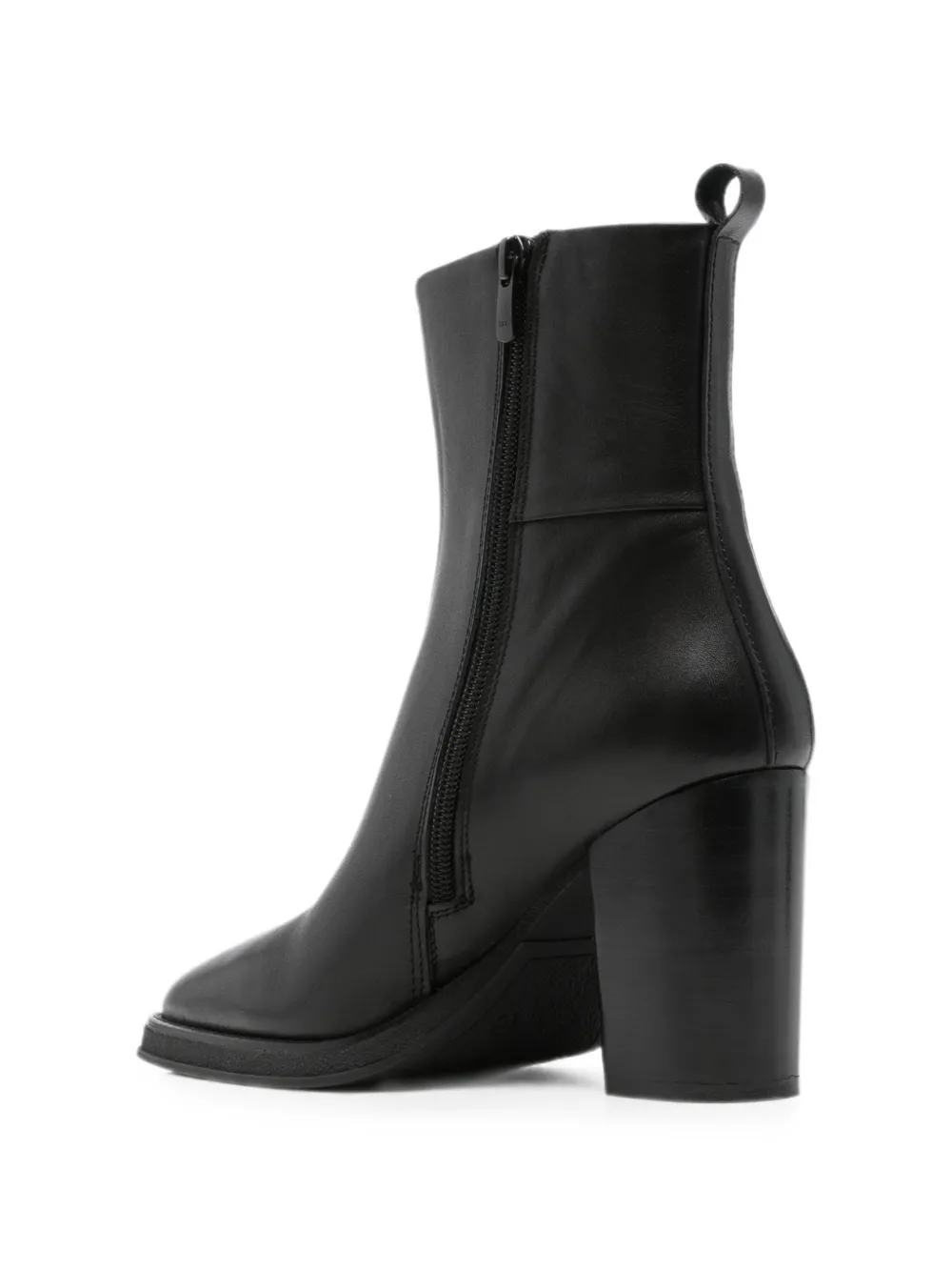 SERGIO MORETTI FIRENZE pointed-toe block-heel ankle boots Zwart
