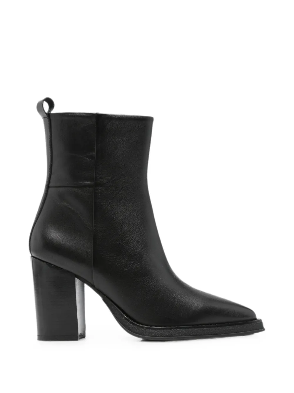 SERGIO MORETTI FIRENZE pointed-toe block-heel ankle boots Zwart