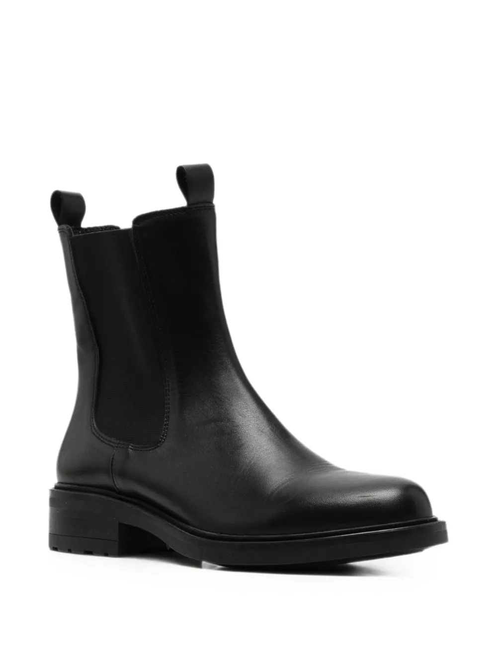SERGIO MORETTI FIRENZE elasticated-panel pull-tab ankle boots Zwart