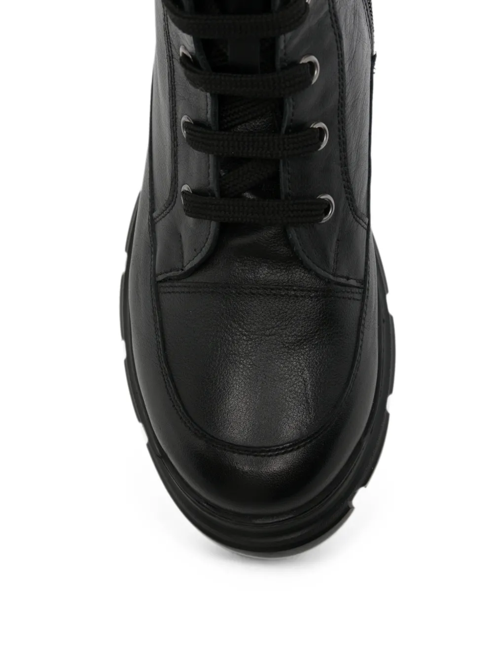 SERGIO MORETTI FIRENZE lace-up round-toe boots Zwart